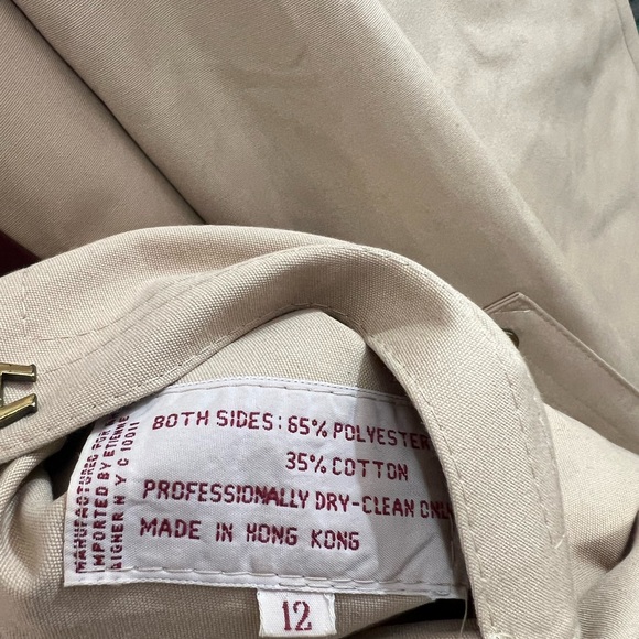 Vintsge aigner coat reversible long trench size 12 - Picture 7 of 7